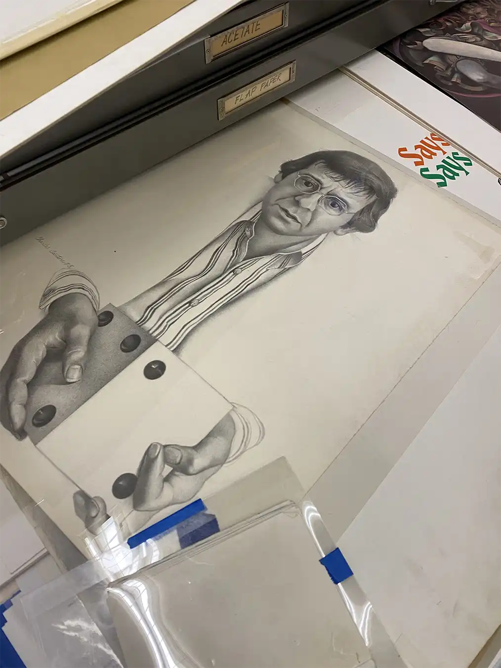 pencil drawing of a man