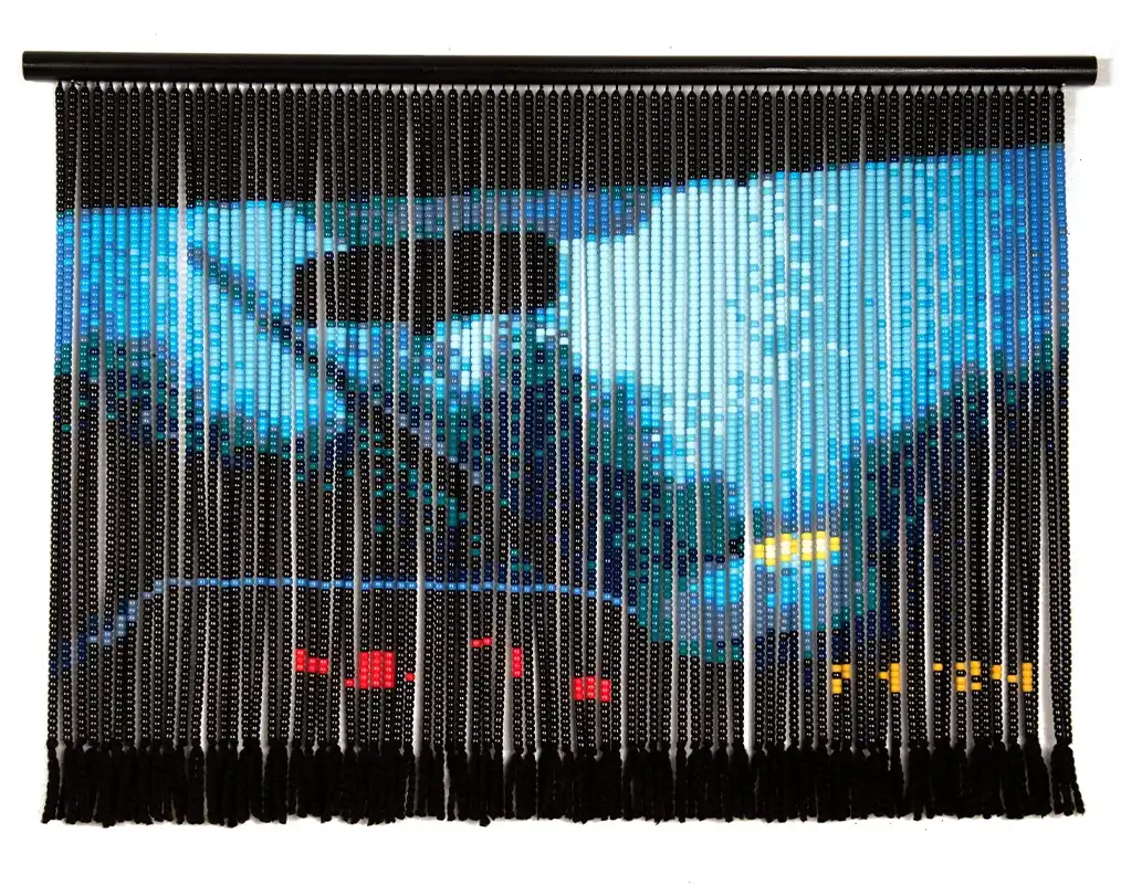 Blue woven frame