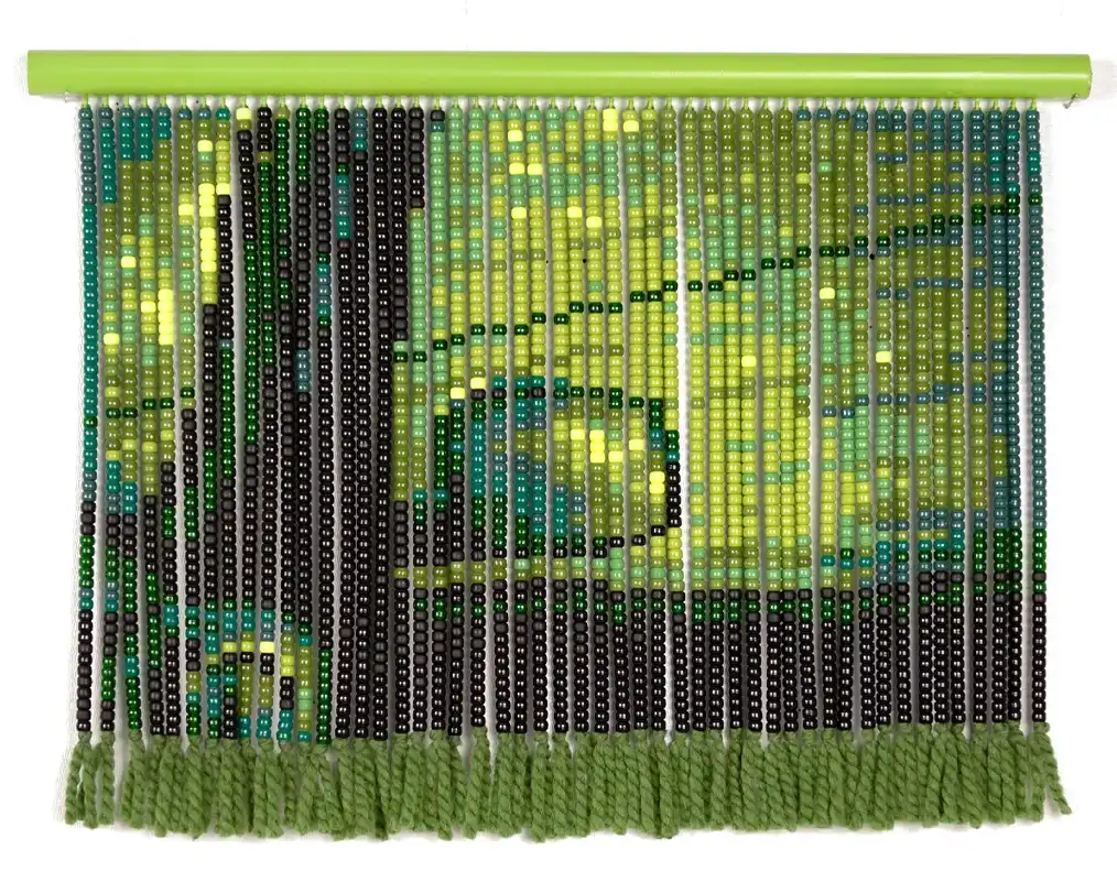 Green woven frame