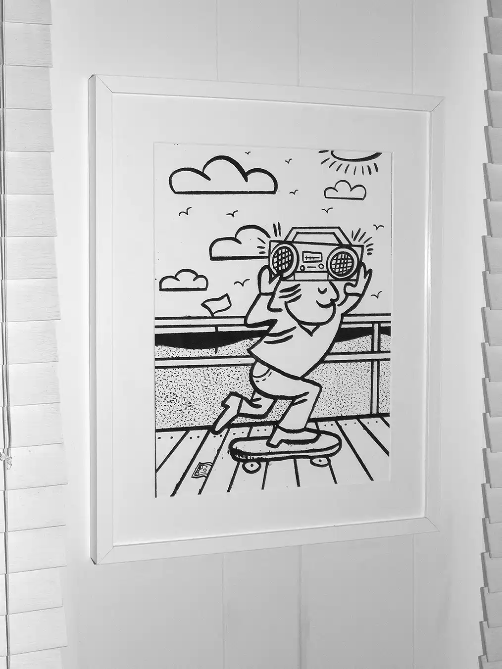 design of a gray image with black