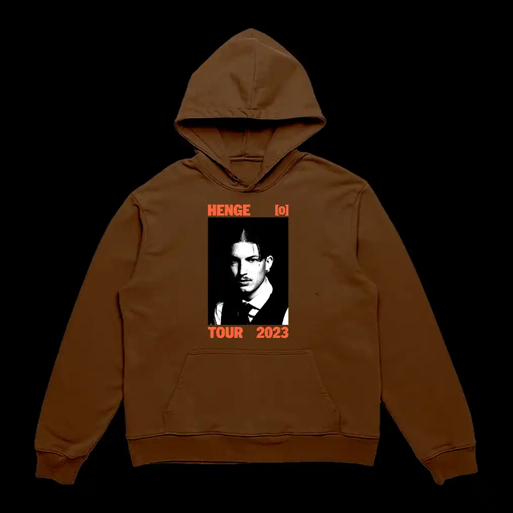 Coffee hoodie with black background and print