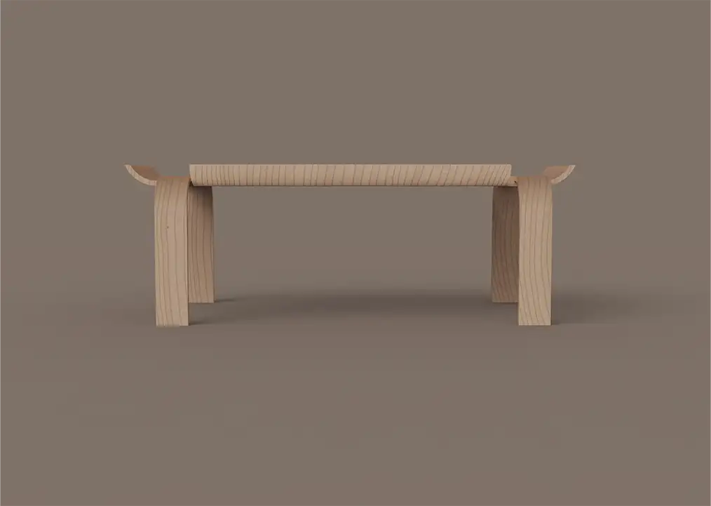 beige table with gray background