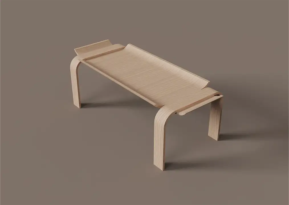 beige table with gray background