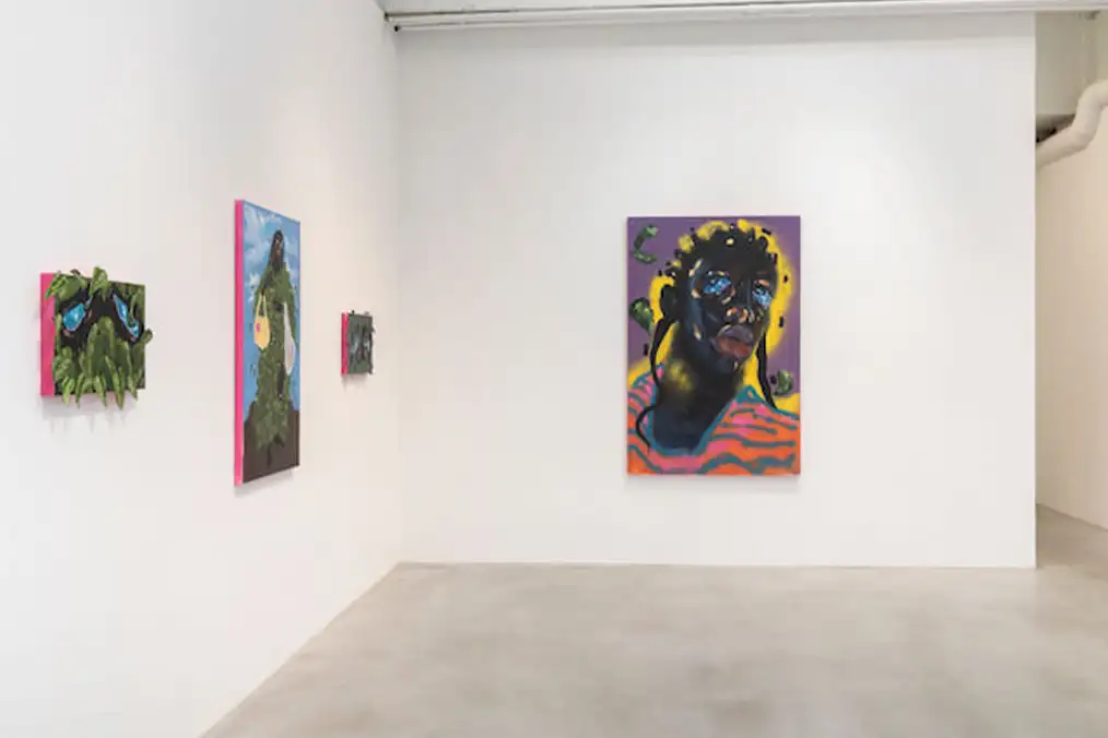 art gallery where you can see four paintings of different sizes
